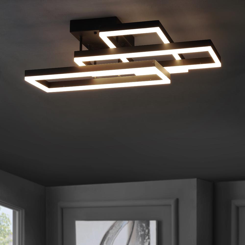 Turing Geometric Integrated Led Metal Flush Mount. Picture 4