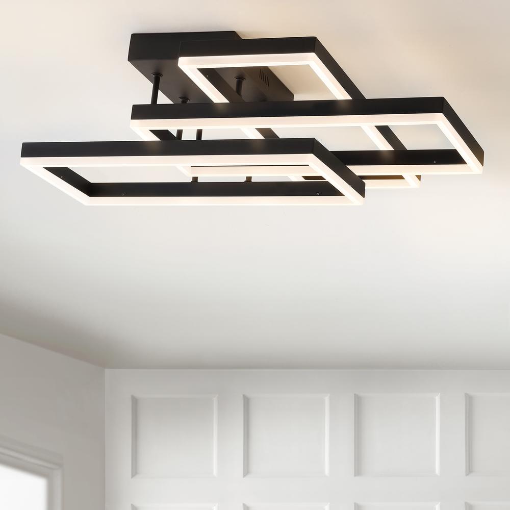 Turing Geometric Integrated LED Metal Flush Mount. Picture 6