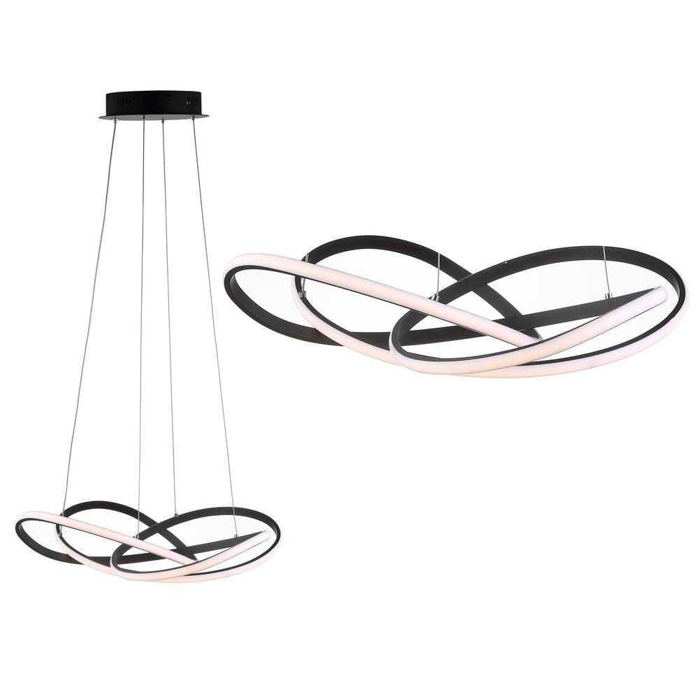 Alexia Abstract Integrated LED Metal Adjustable Pendant. Picture 8
