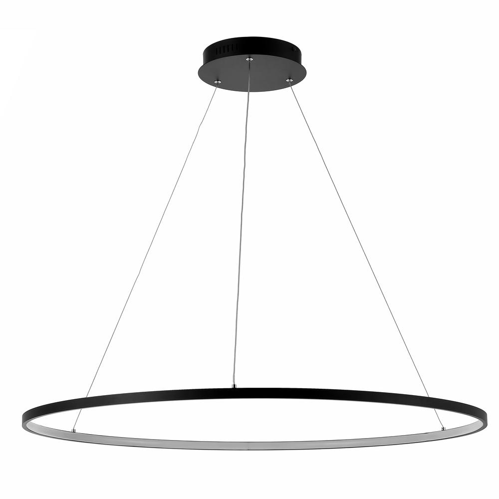Brice Modern Contemporary Iron Integrated LED Pendant. Picture 2