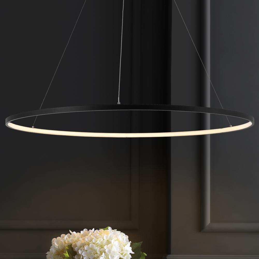 Brice Modern Contemporary Iron Integrated LED Pendant. Picture 5