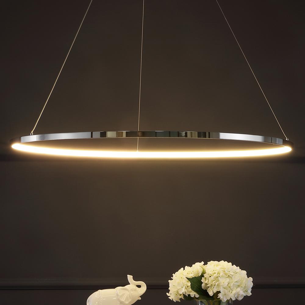 Brice Modern Contemporary Iron Integrated LED Pendant. Picture 9