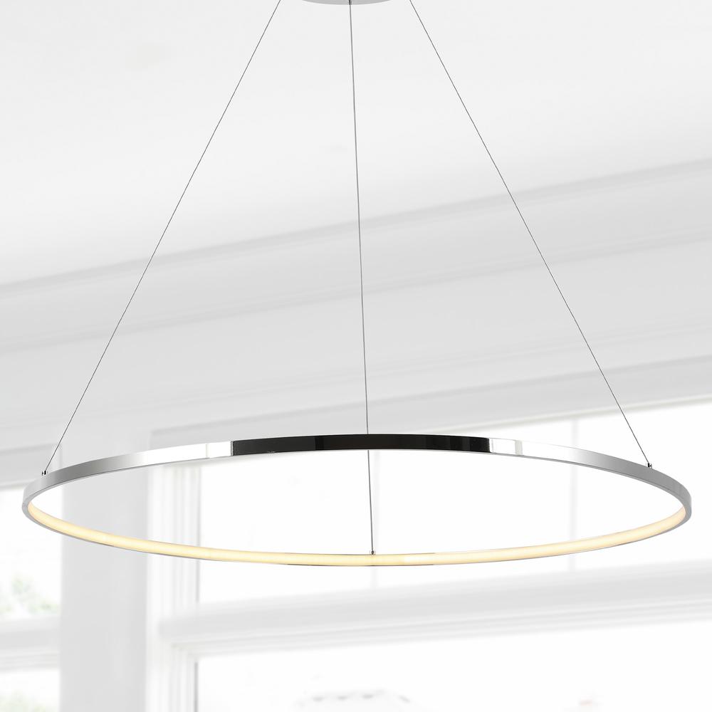 Brice Modern Contemporary Iron Integrated LED Pendant. Picture 10