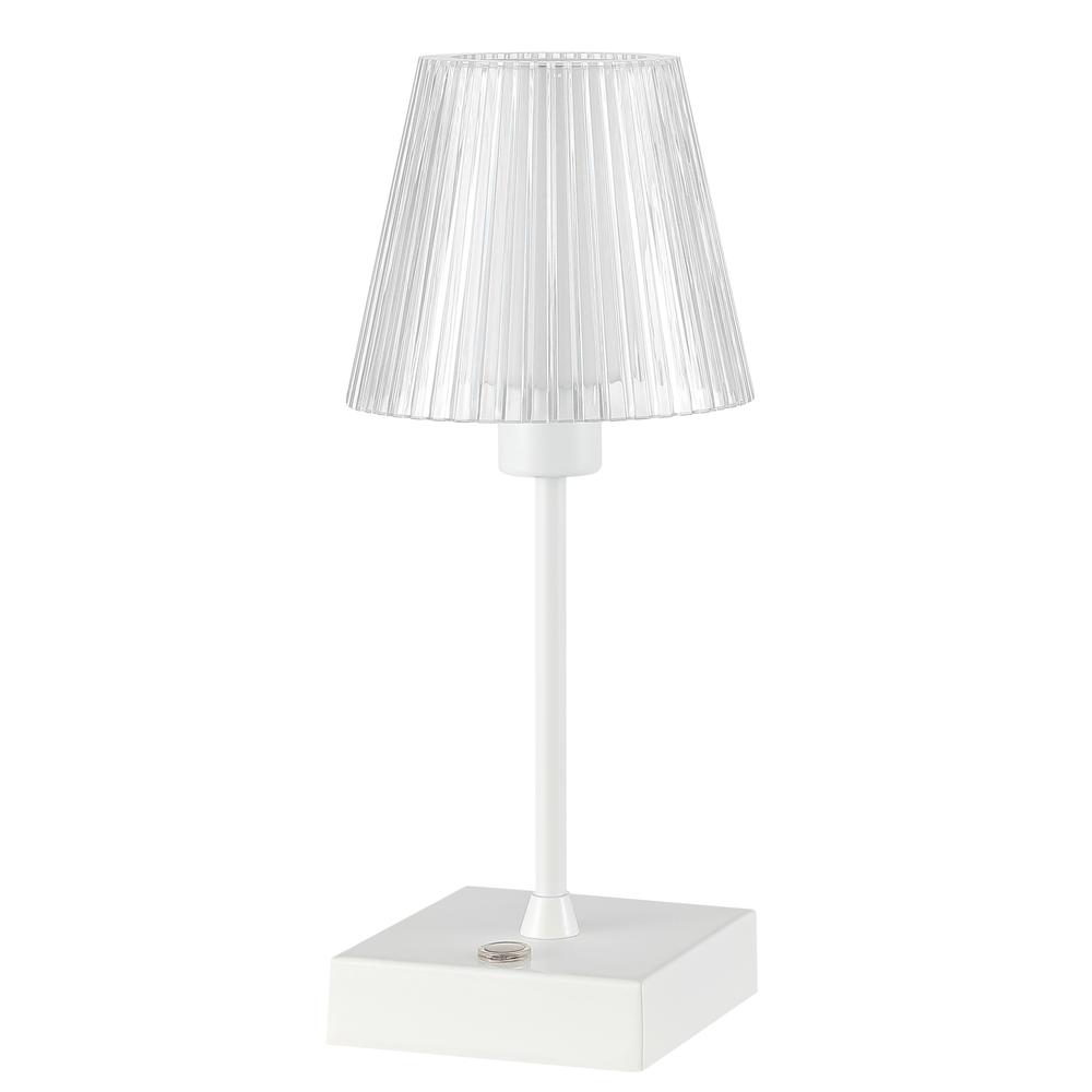 Rechargeablecordless Iron/Acrylic Integrated LED Table Lamp with Ribbed S. Picture 1