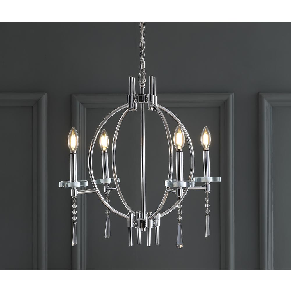 Laura Crystal/Metal LED Chandelier. Picture 12