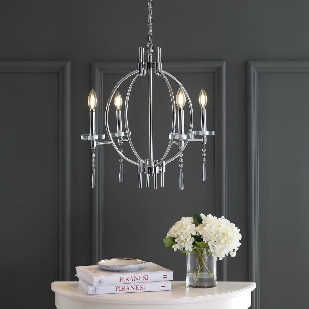 Laura Crystal/Metal LED Chandelier. Picture 8