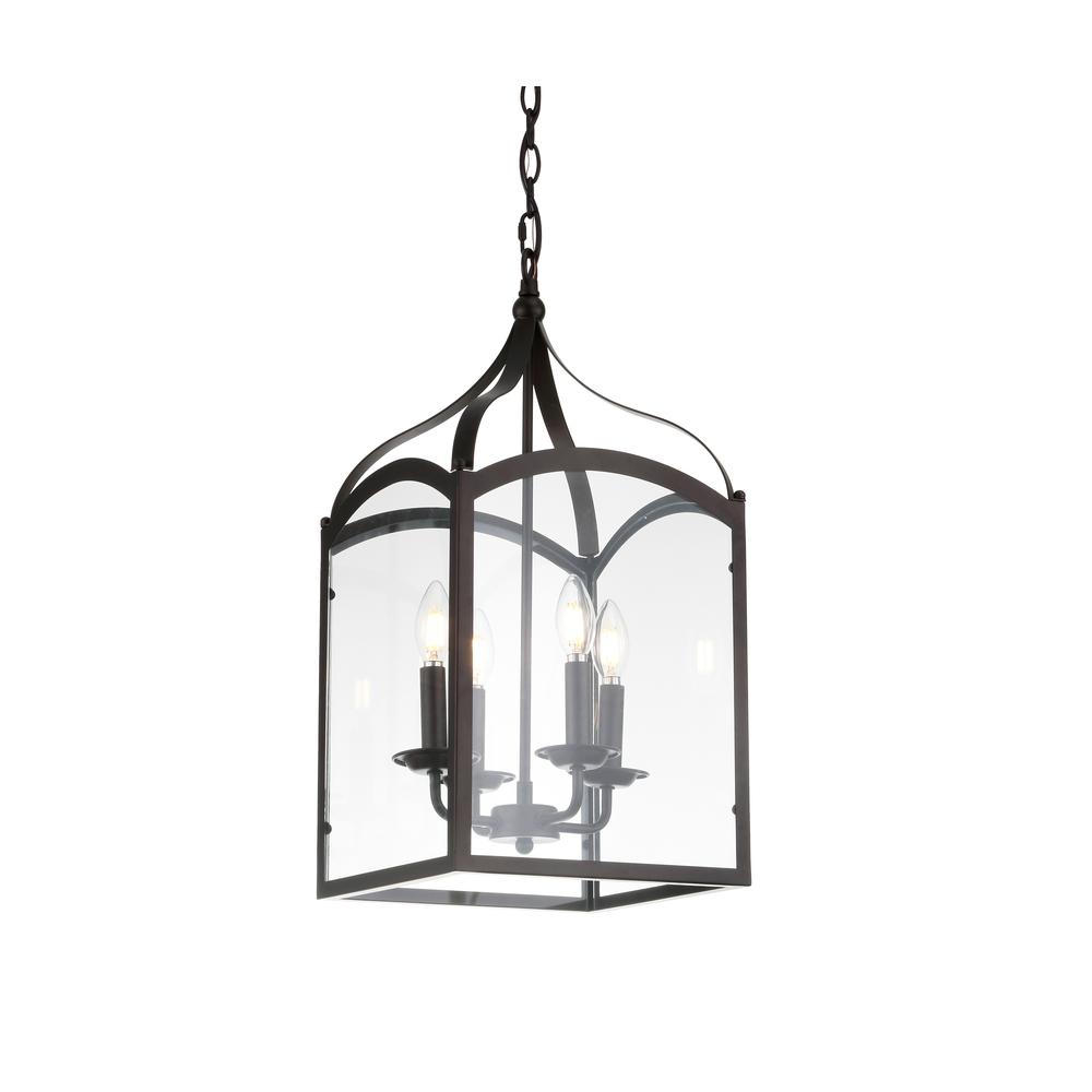 Ruth Traditional Classic Lantern Metal/Glass LED Pendant. Picture 10
