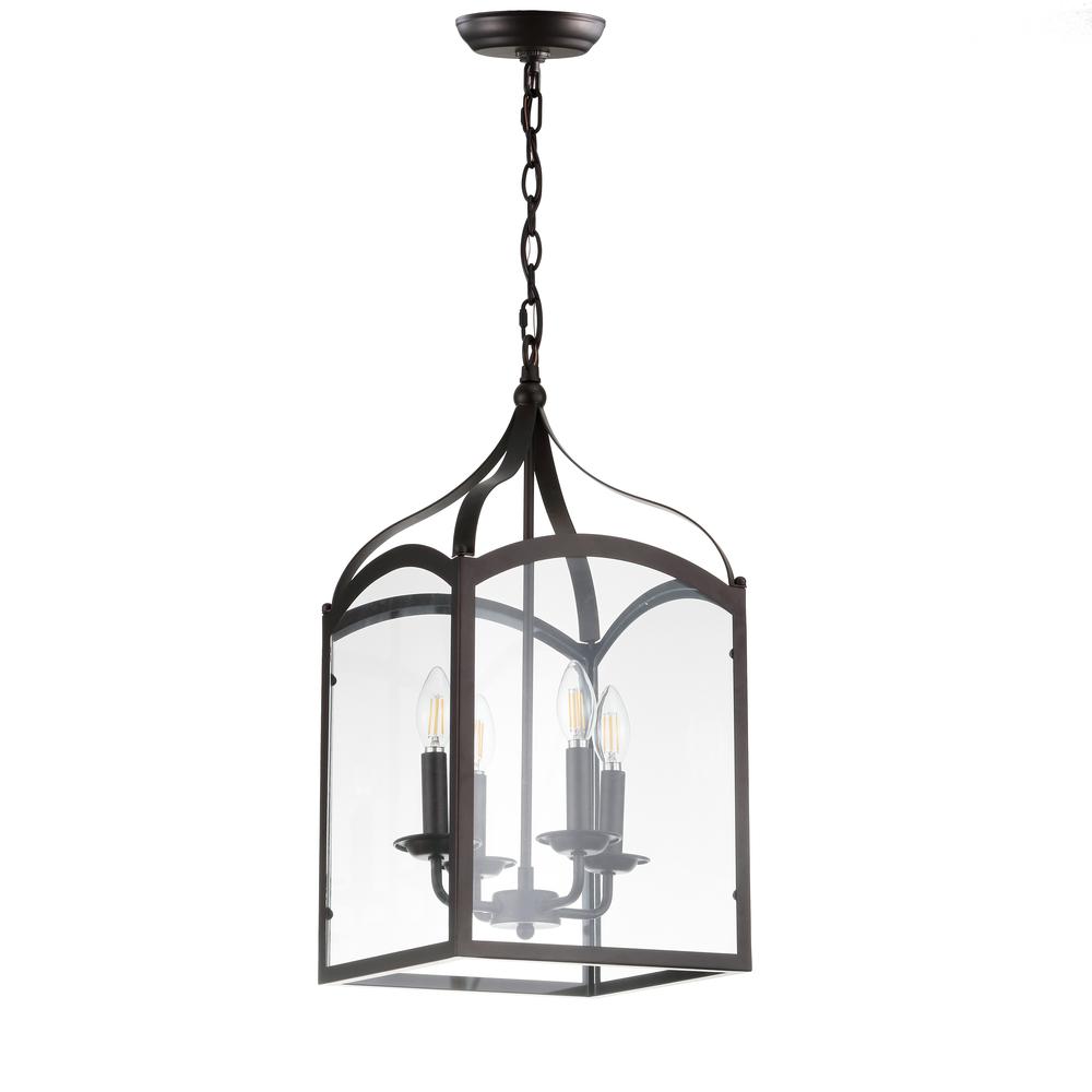 Ruth Traditional Classic Lantern Metal/Glass LED Pendant. Picture 2