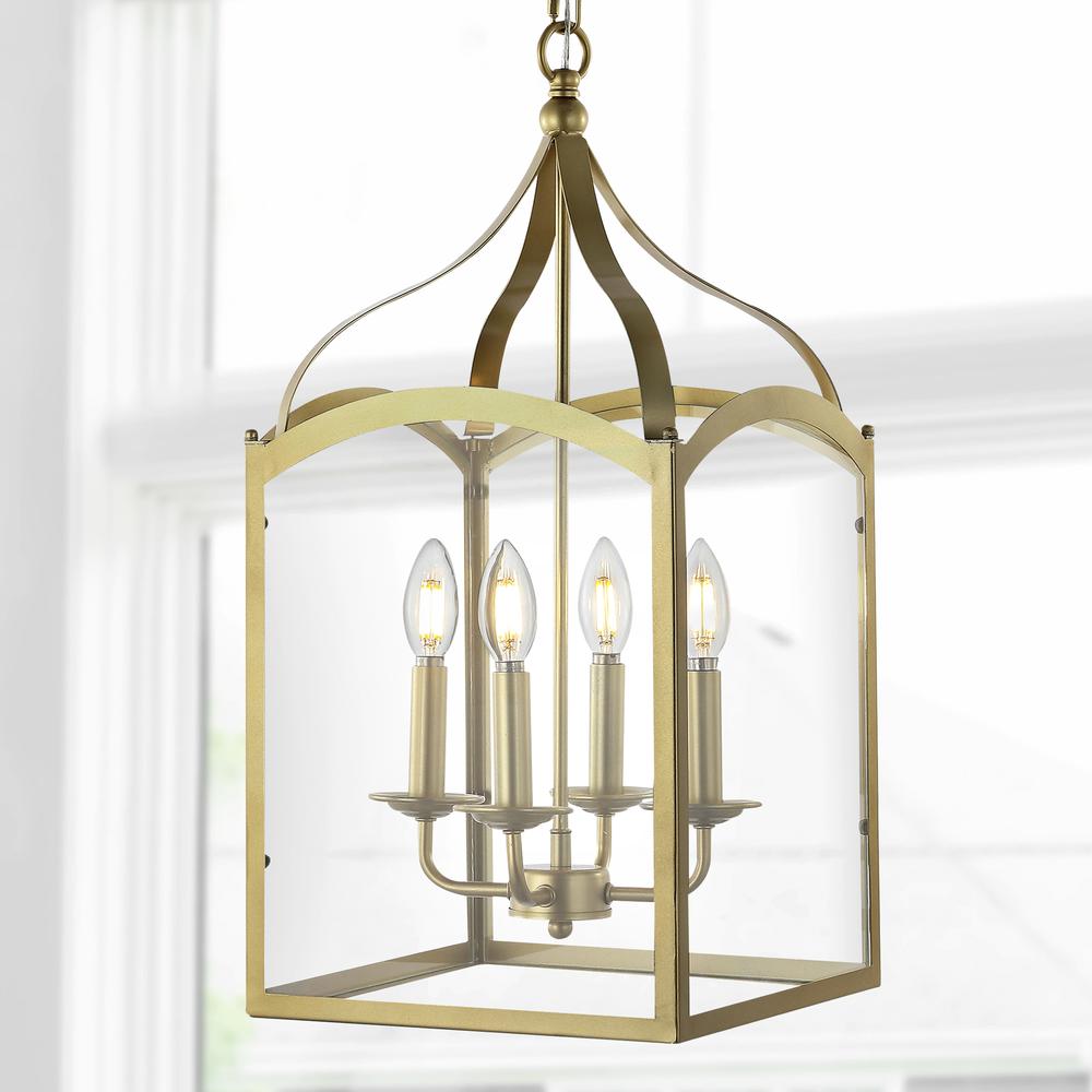 Ruth Traditional Classic Lantern Metal/Glass LED Pendant. Picture 9