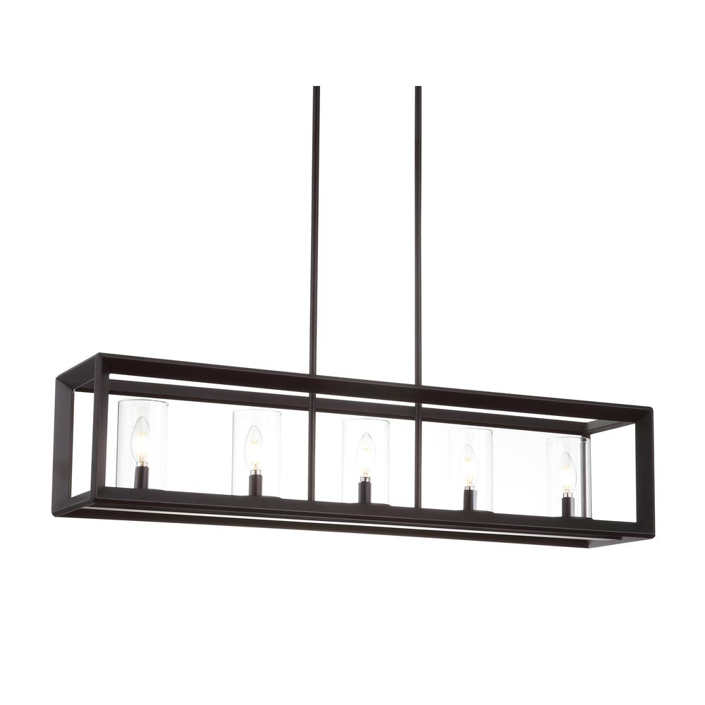 Anna Linear Metal/Glass LED Pendant. Picture 8