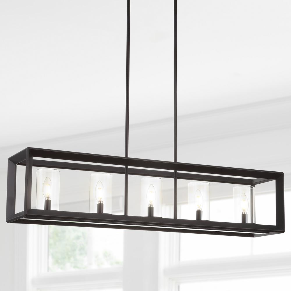 Anna Linear Metal/Glass LED Pendant. Picture 10