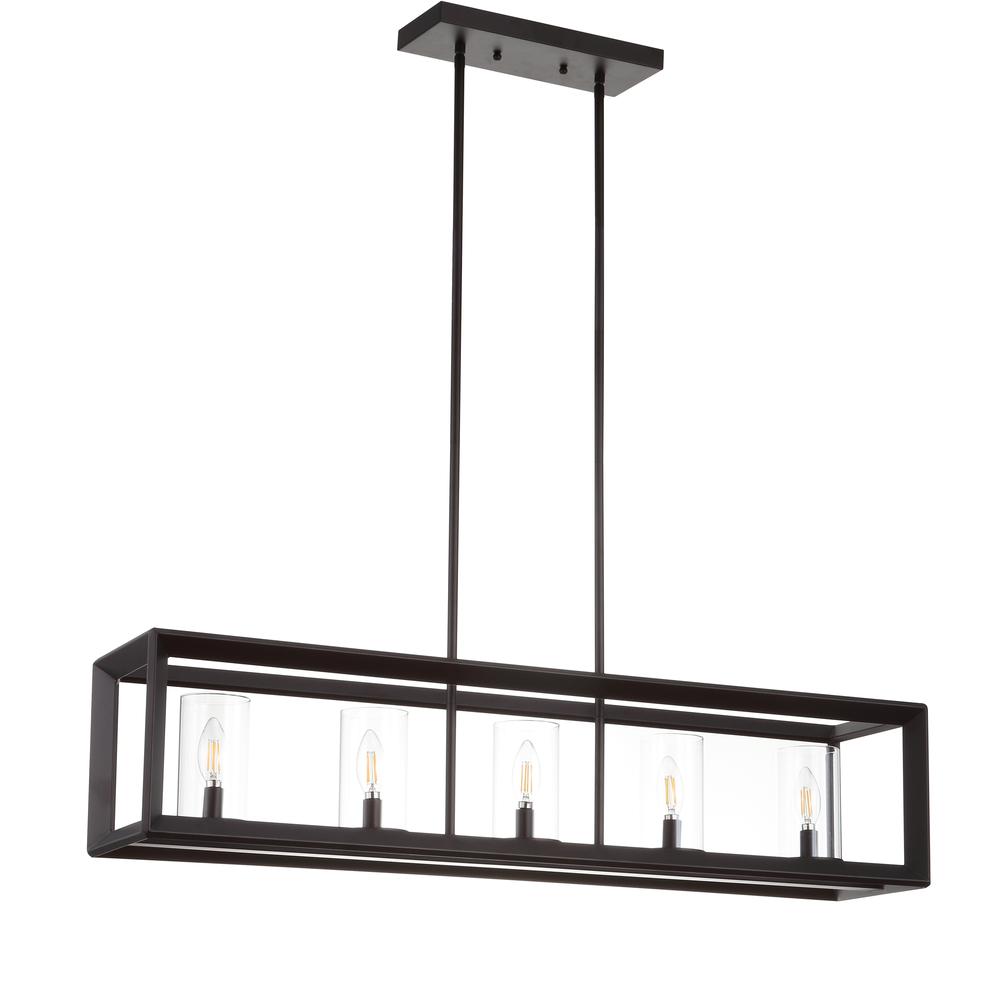 Anna Linear Metal/Glass LED Pendant. Picture 2