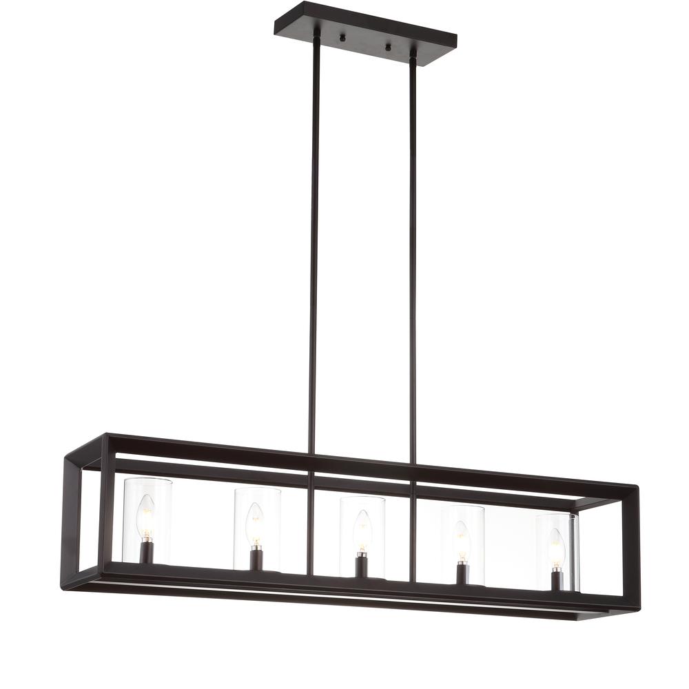 Anna Linear Metal/Glass Led Pendant. Picture 1