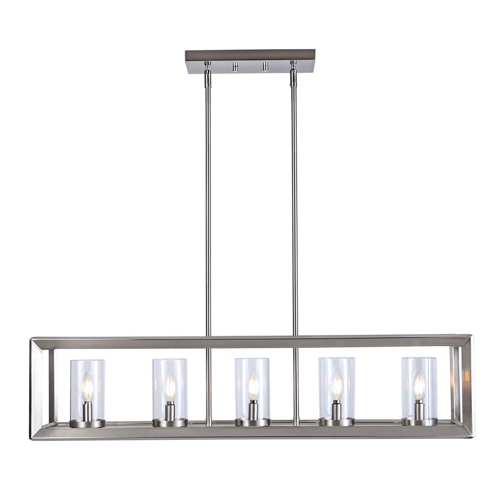 Anna Linear Metal/Glass LED Pendant. Picture 1