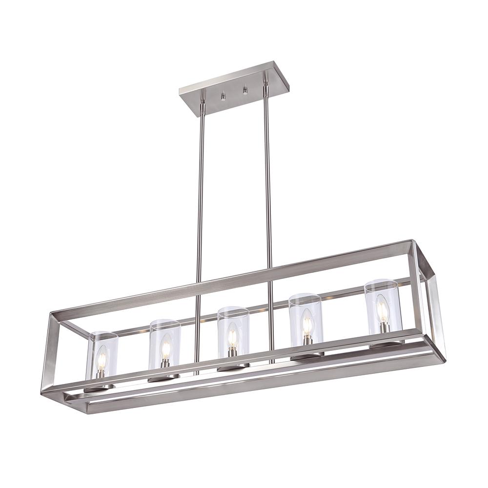 Anna Linear Metal/Glass LED Pendant. Picture 6