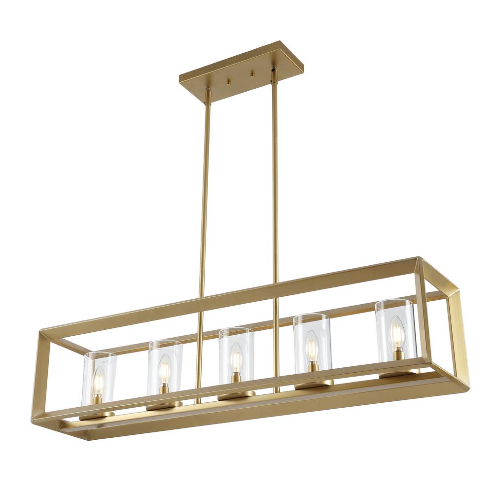 Anna Linear Metal/Glass LED Pendant. Picture 6