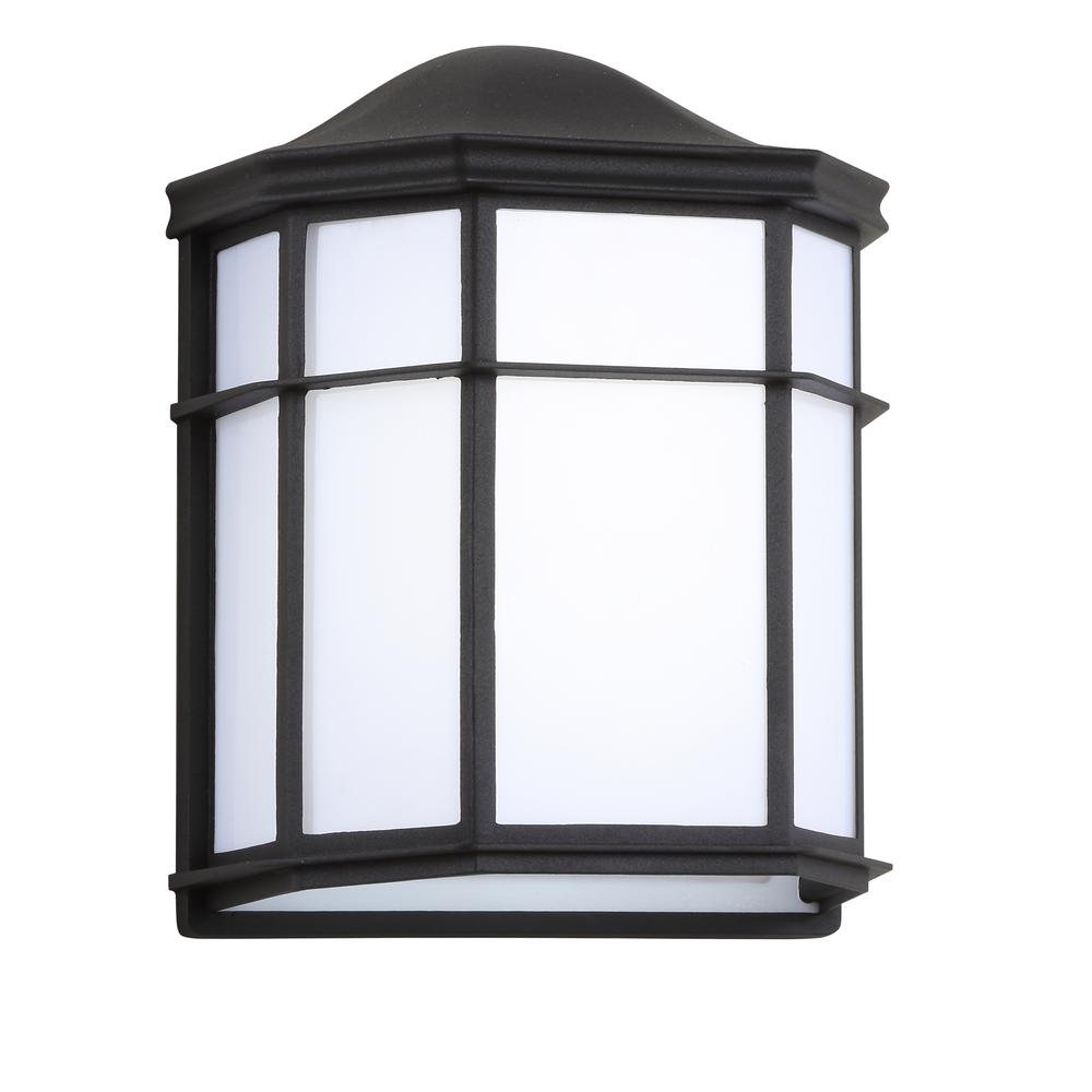 Henry Outdoor Frosted Acrylicmetal Integrated LED Wall Sconce. Picture 1