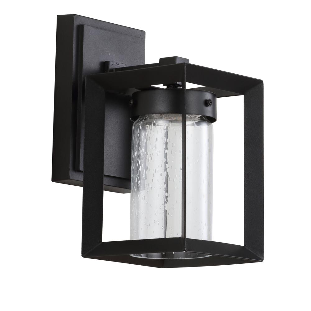 Nate Outdoor Modern Cube Bubble Glassmetal Integrated LED Wall Sconce. Picture 2