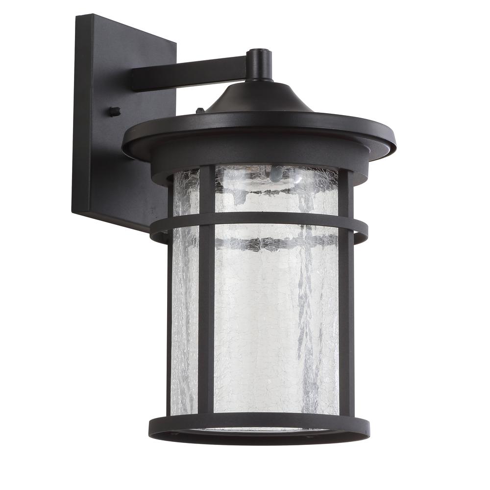 Campo Outdoor Wall Lantern Crackled Glassmetal Integrated LED Wall Sconce. Picture 2