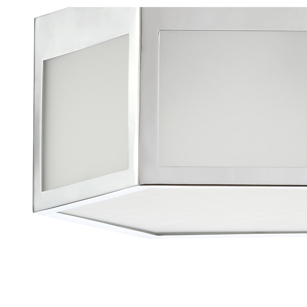 Minimo Hexagon Metalfrosted Glass LED Flush Mount. Picture 5