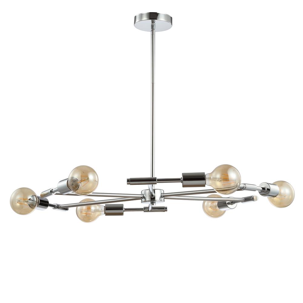 Turing Adjustable Height Metal LED Chandelier. Picture 10