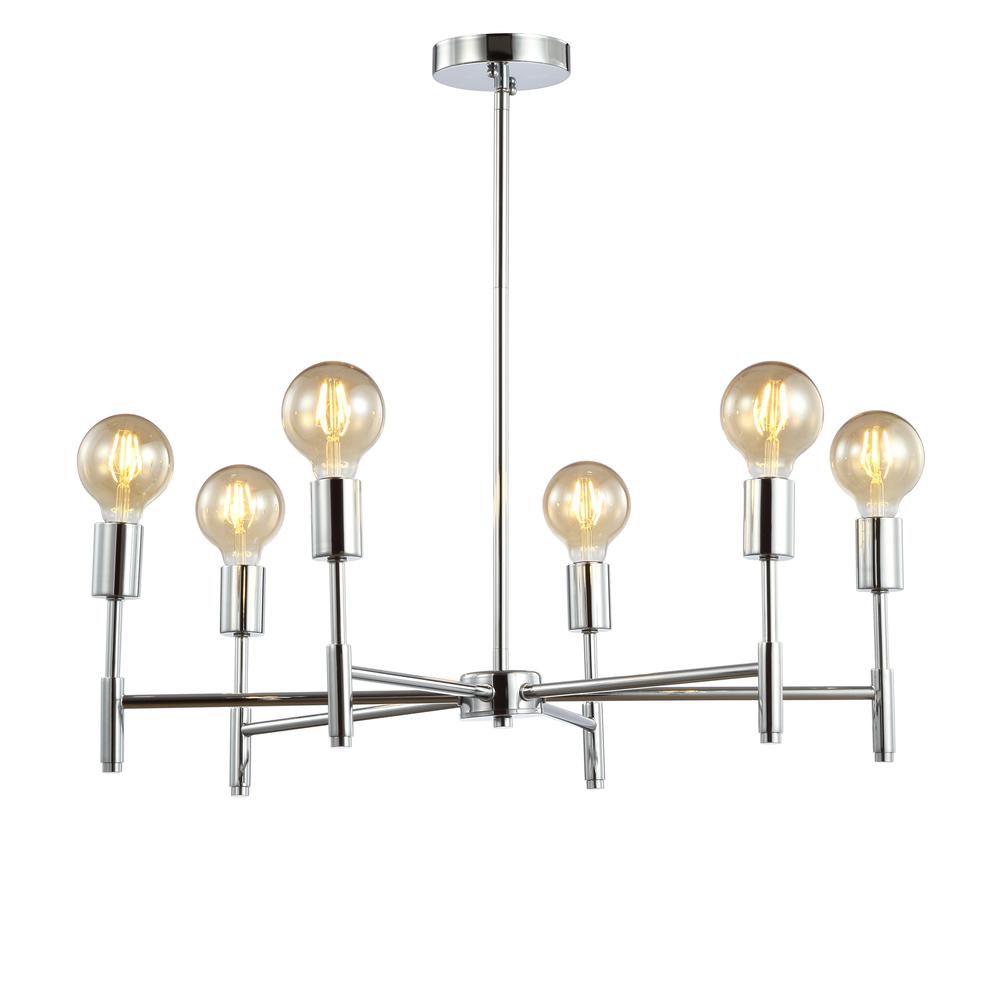 Turing Adjustable Height Metal LED Chandelier. Picture 1