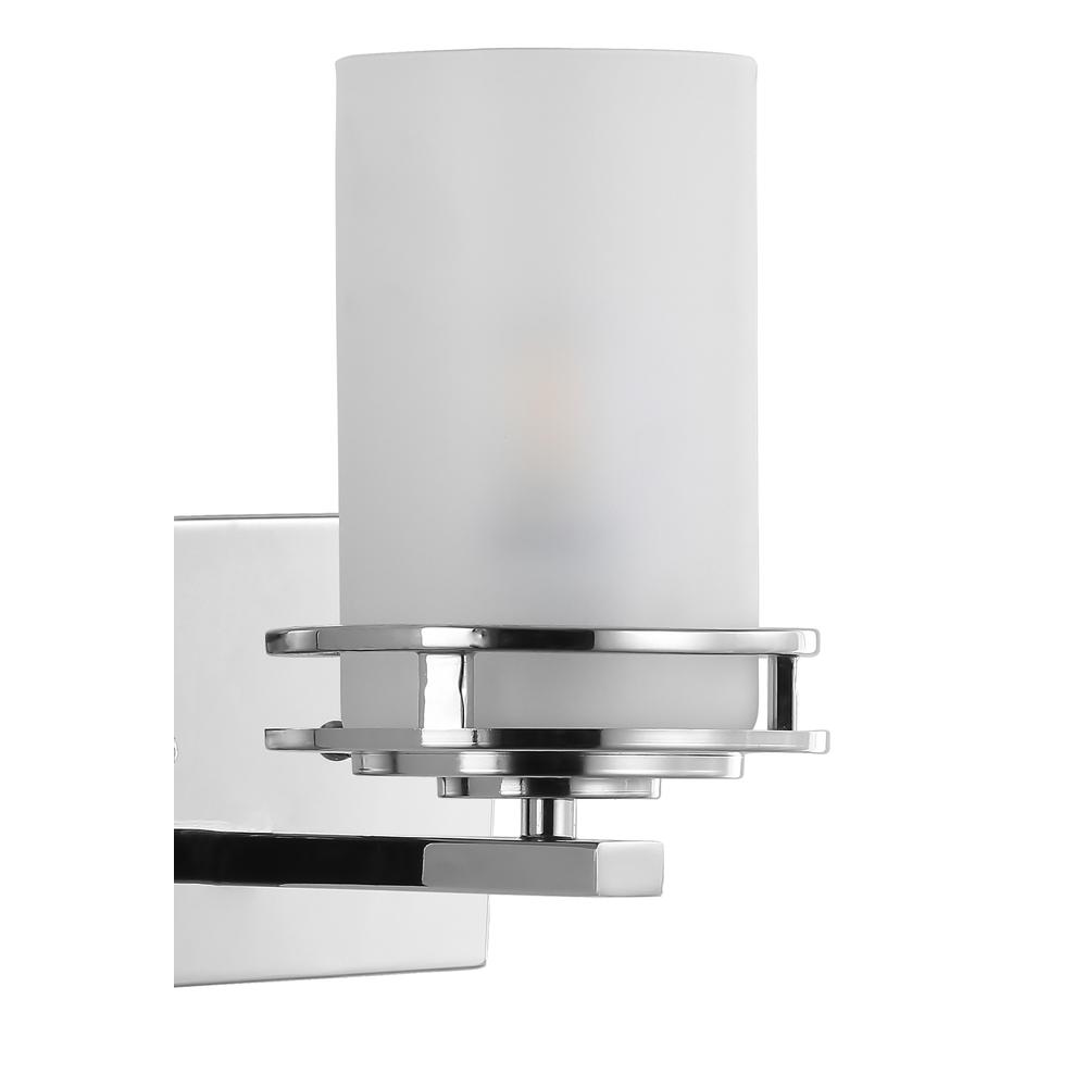 Fairfax Metal/Frosted Glass Contemporary Glam LED Vanity Light. Picture 3