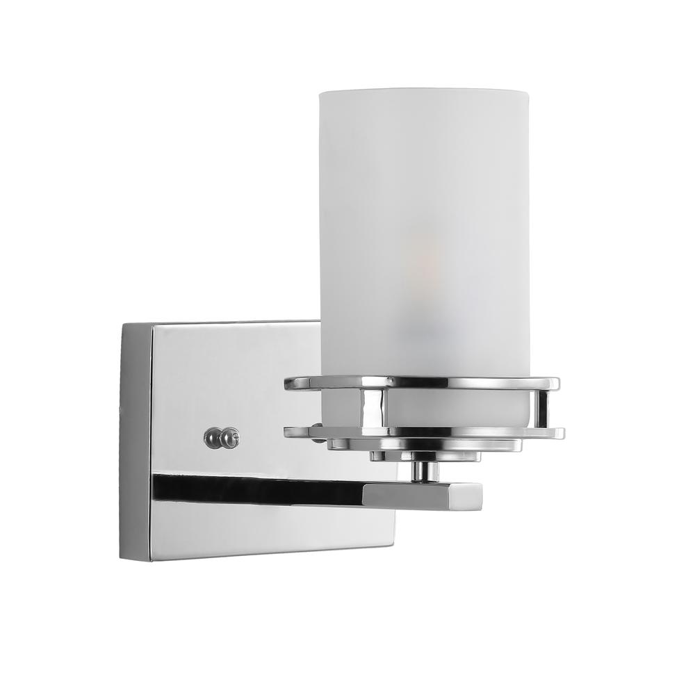 Fairfax Metal/Frosted Glass Contemporary Glam Led Vanity Light. Picture 6