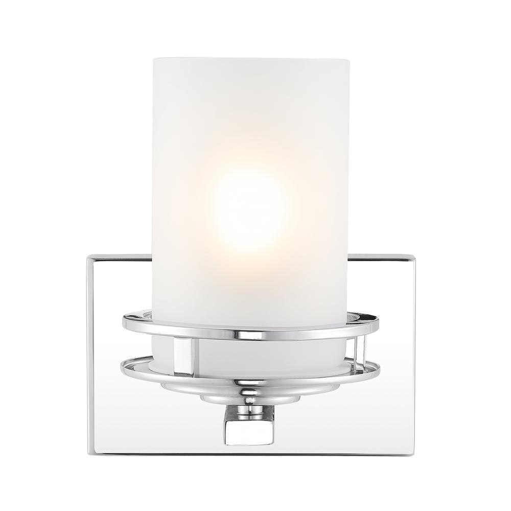 Fairfax Metal/Frosted Glass Contemporary Glam Led Vanity Light. Picture 1