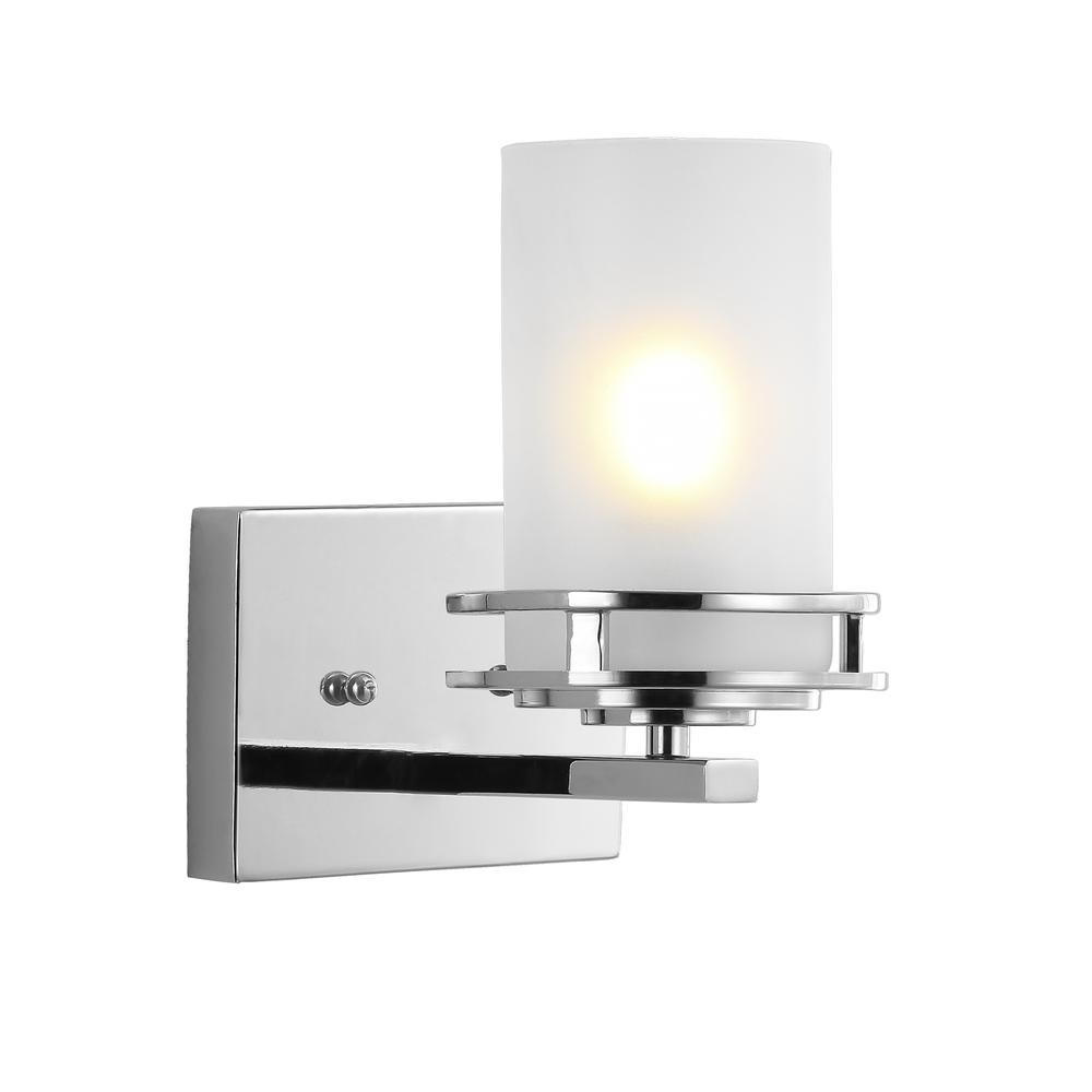 Fairfax Metal/Frosted Glass Contemporary Glam LED Vanity Light. Picture 5