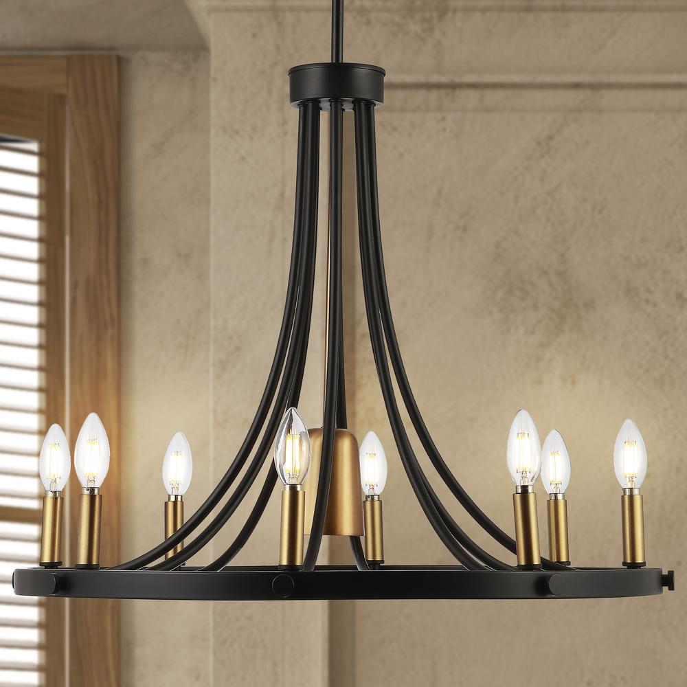 Urbanna Adjustable Iron Transitional Modern LED Chandelier. Picture 11