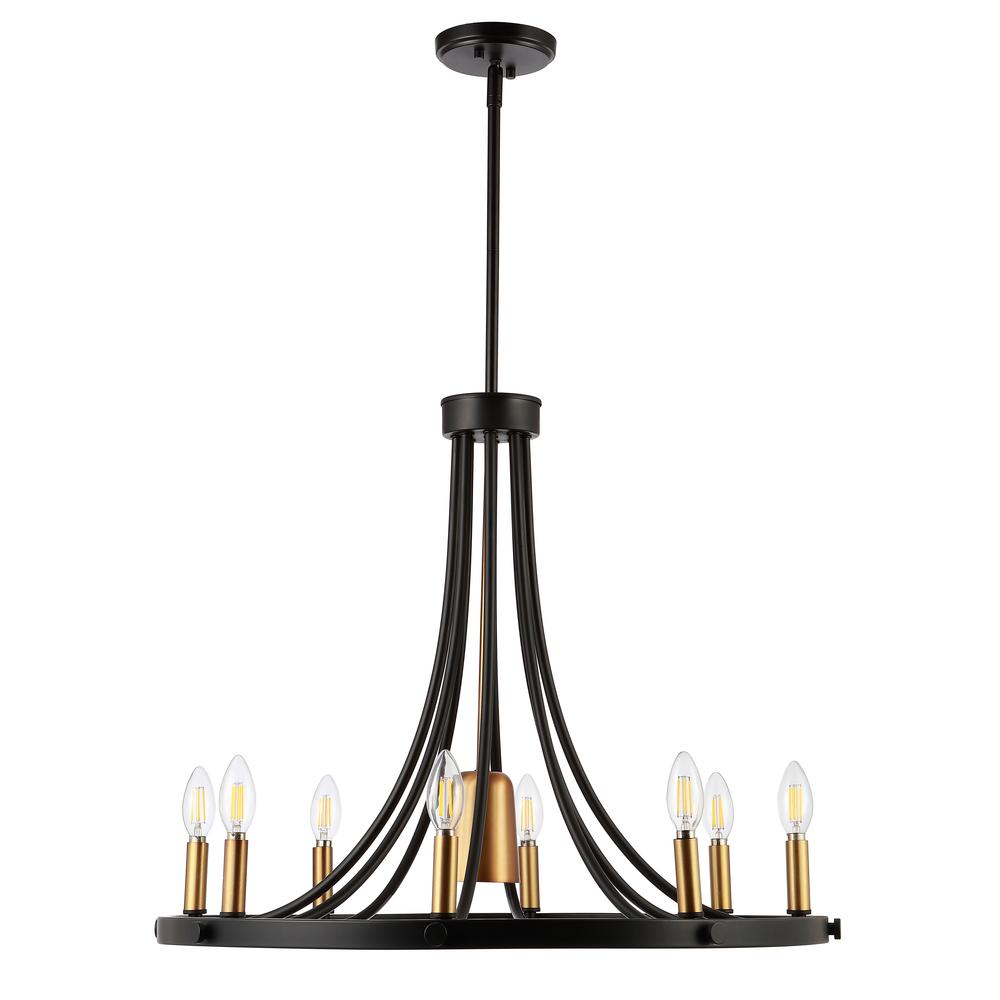 Urbanna Adjustable Iron Transitional Modern LED Chandelier. Picture 2