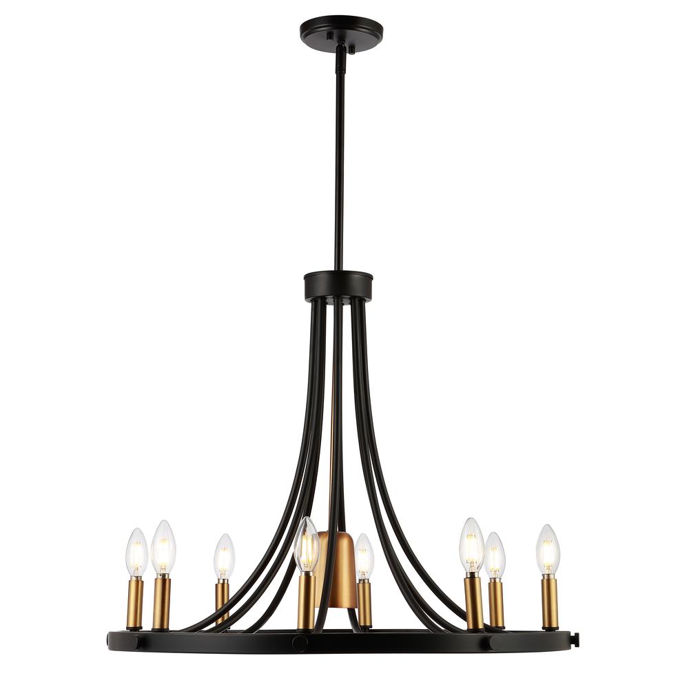 Urbanna Adjustable Iron Transitional Modern LED Chandelier. Picture 1