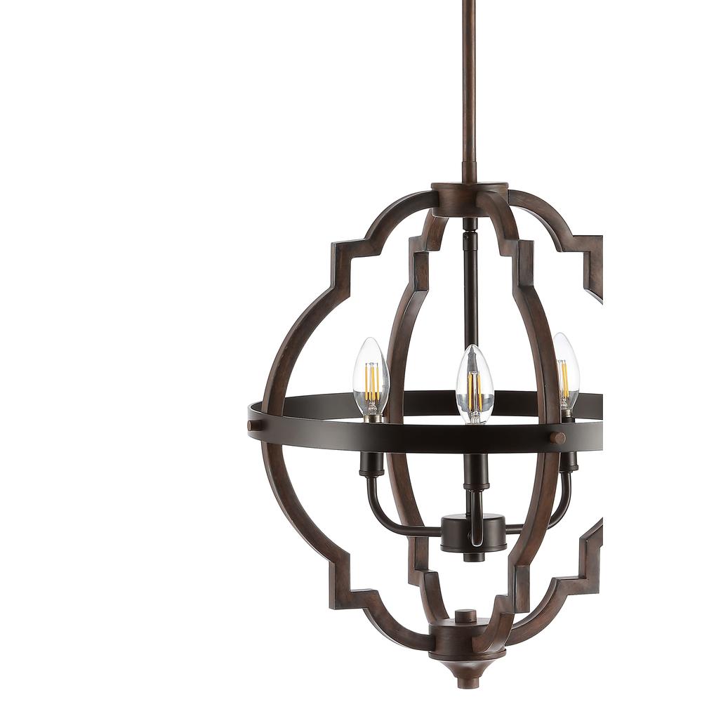 Ogee Adjustable Iron Rustic Industrial LED Pendant. Picture 3