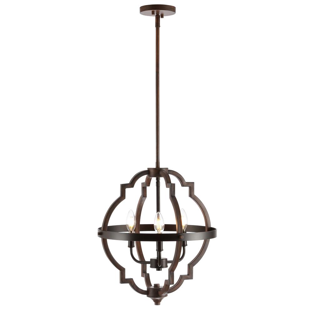 Ogee Adjustable Iron Rustic Industrial LED Pendant. Picture 1