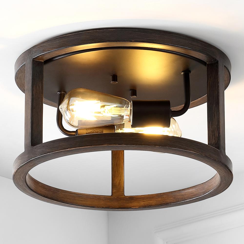 Atelier Iron Rustic Industrial LED Flush Mount. Picture 4