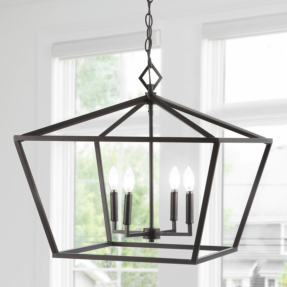 Gatsby Adjustable Iron Rustic Glam LED Pendant. Picture 11