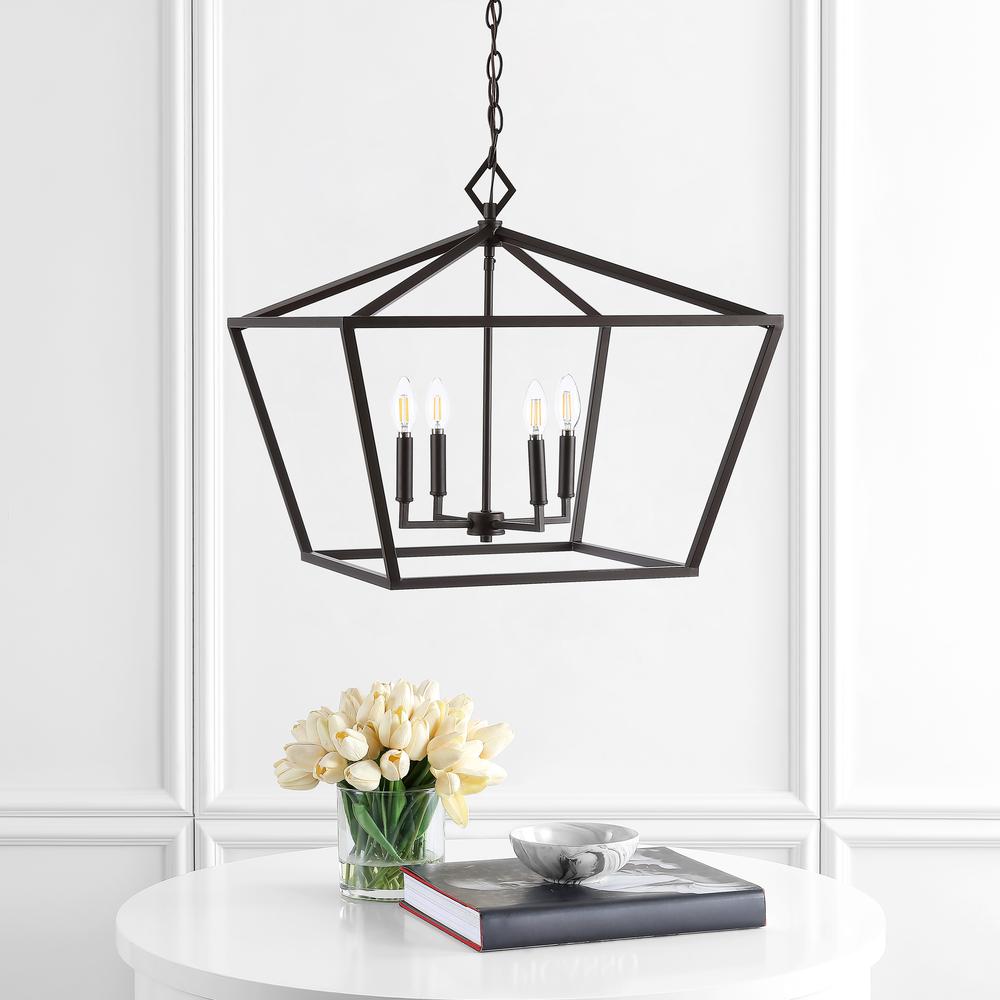 Gatsby Adjustable Iron Rustic Glam LED Pendant. Picture 8