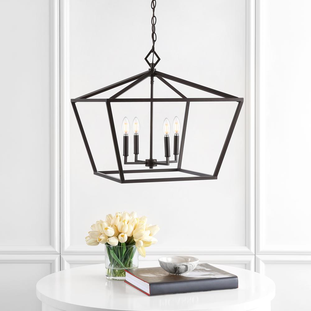 Gatsby Adjustable Iron Rustic Glam LED Pendant. Picture 7