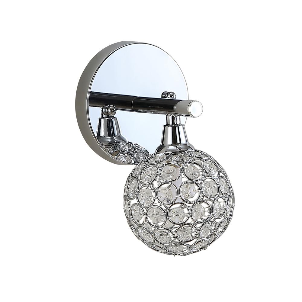 Maeve Iron/Glass Contemporary Glam Led Vanity Light. Picture 2