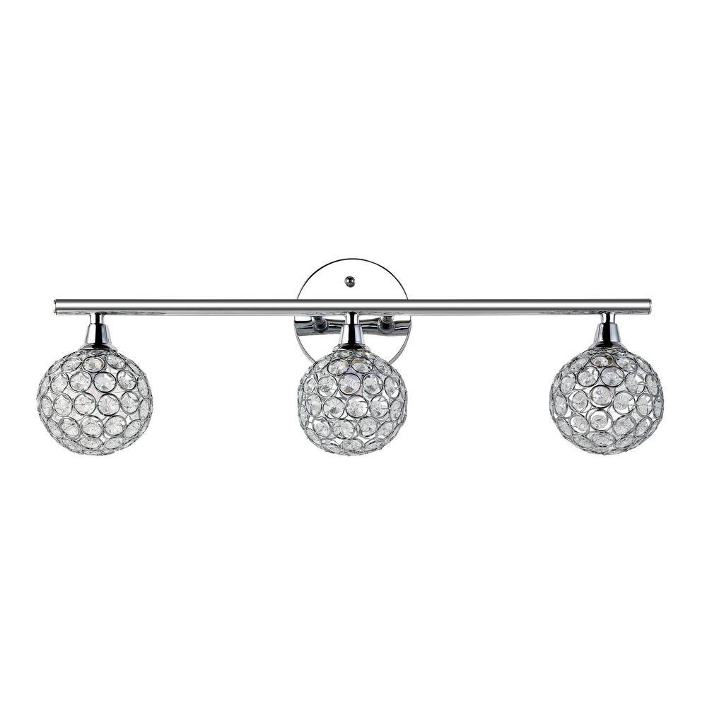 Maeve Iron/Glass Contemporary Glam LED Vanity Light. Picture 2