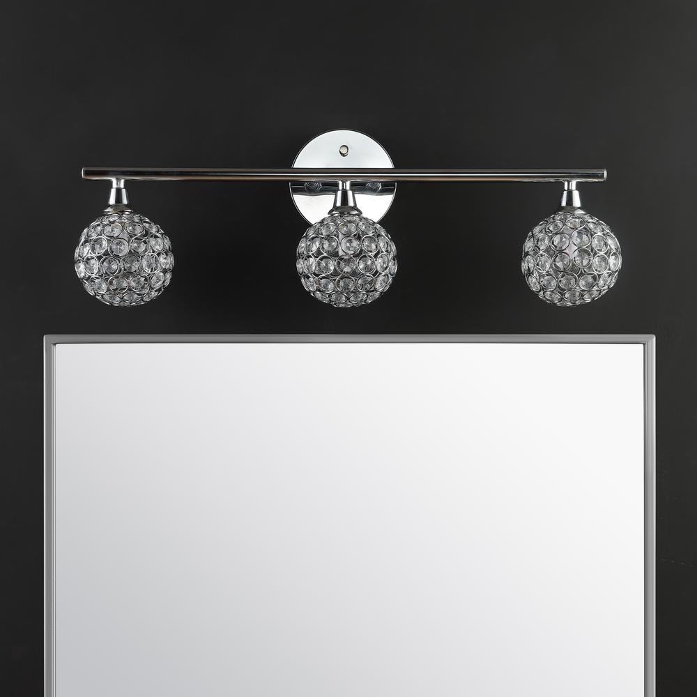 Maeve Iron/Glass Contemporary Glam Led Vanity Light. Picture 8