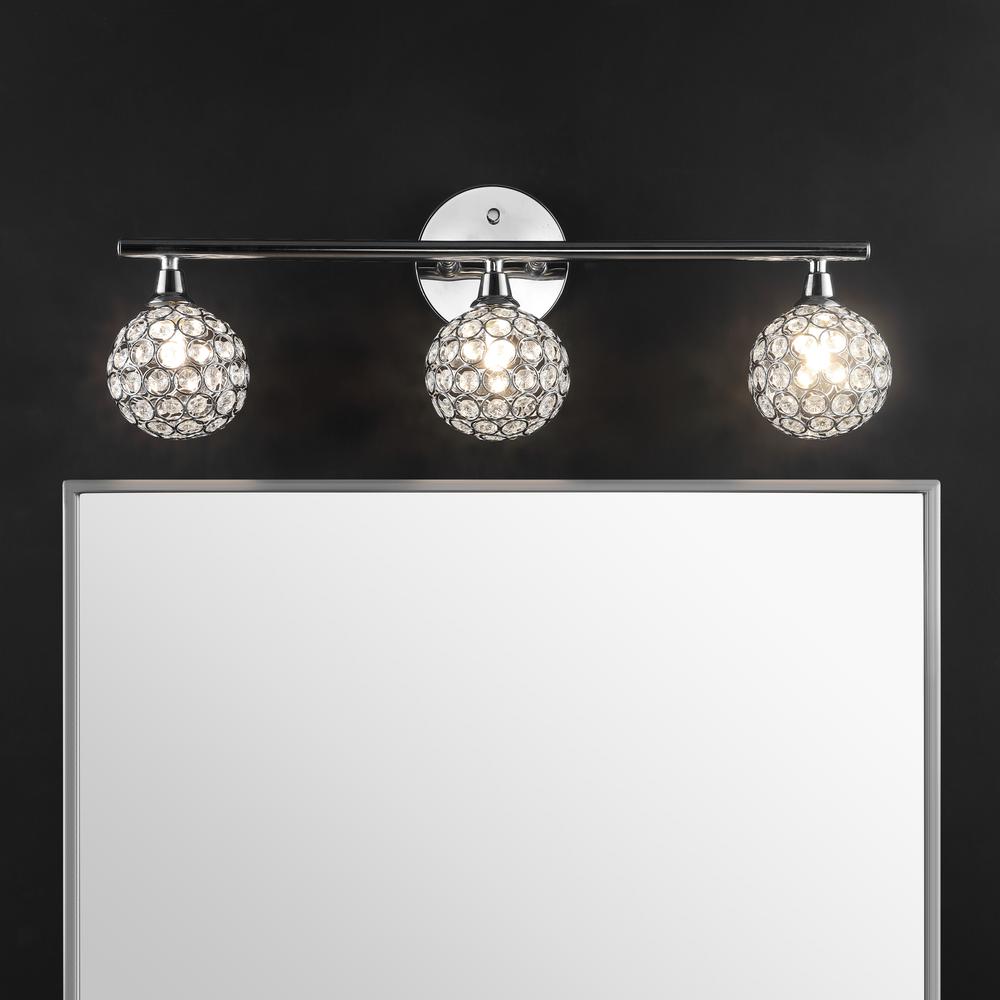 Maeve Iron/Glass Contemporary Glam Led Vanity Light. Picture 7