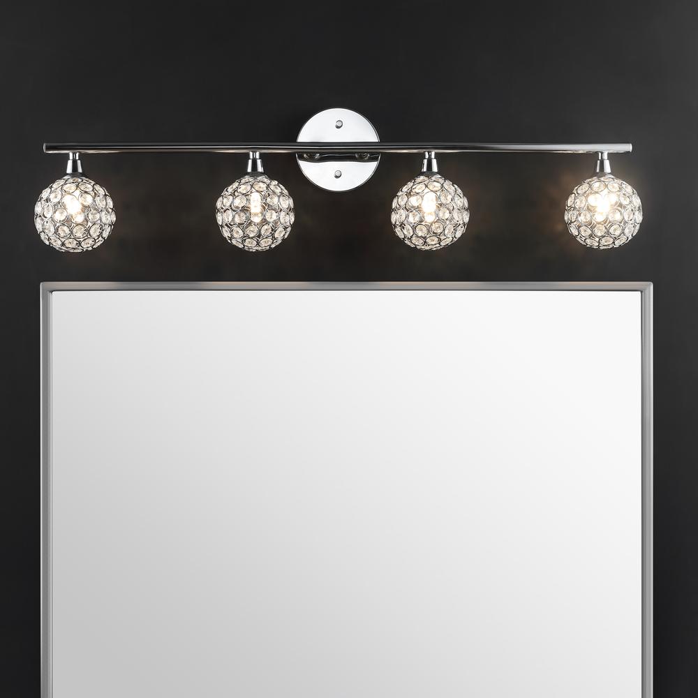 Maeve Iron/Glass Contemporary Glam LED Vanity Light. Picture 7