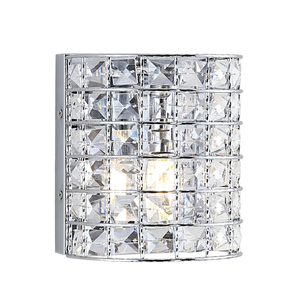 Clara Deco Metal/Crystal Classic Glam LED Vanity Light. Picture 1