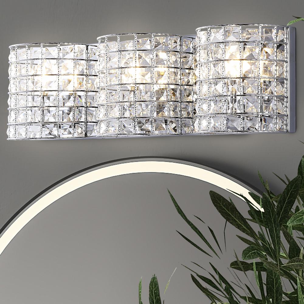 Clara Deco Metal/Crystal Classic Glam LED Vanity Light. Picture 9