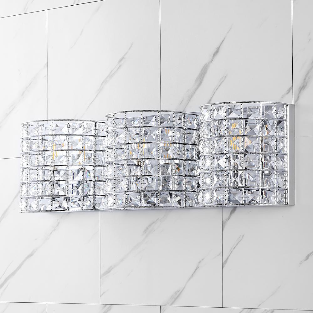 Clara Deco Metal/Crystal Classic Glam LED Vanity Light. Picture 7