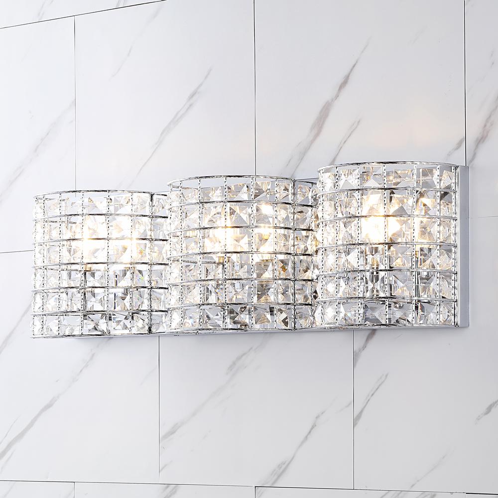 Clara Deco Metal/Crystal Classic Glam LED Vanity Light. Picture 6