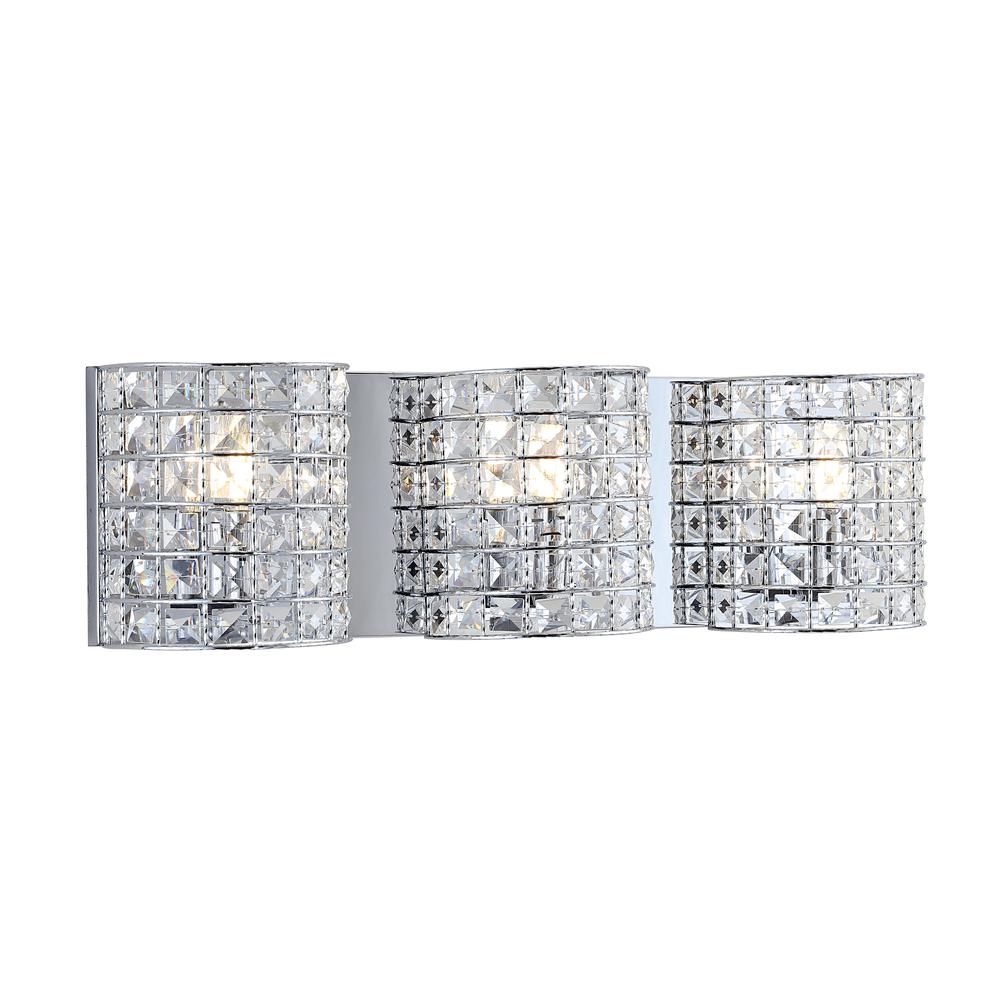 Clara Deco Metal/Crystal Classic Glam LED Vanity Light. Picture 4