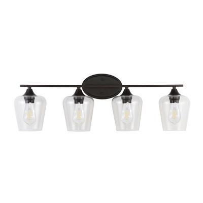 Jayne Iron/Glass Cottage Rustic LED Vanity Light. Picture 13